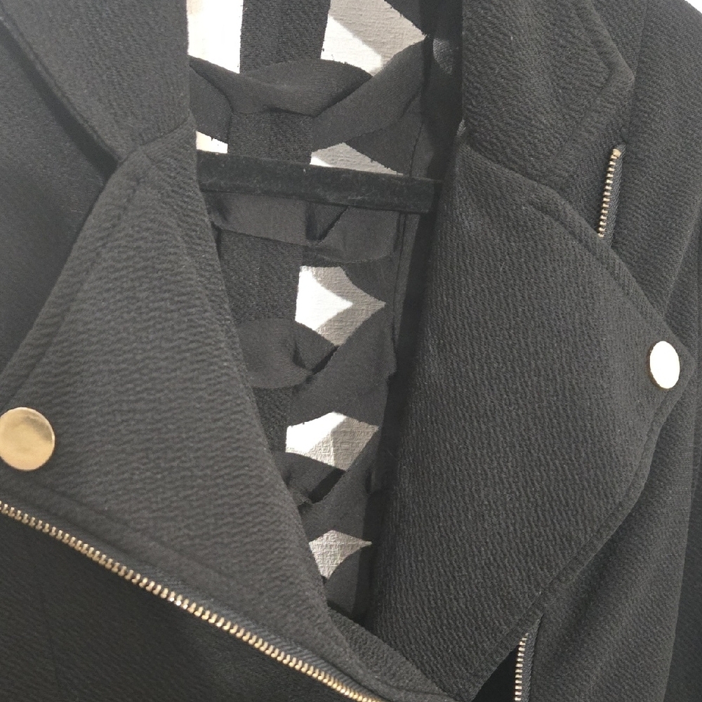 Women’s Slim Black  Jacket with Gold Hardware - Picture 6 of 11